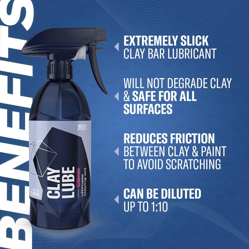 Gyeon ClayLube Ultra Slick Clay Lubricant for Ceramic Coating Prep – Slip Booster for Clay Mitt Bar Discs Enhances Paint Correction Gloss Hydrophobic Protection Surface Refinement - Image 2